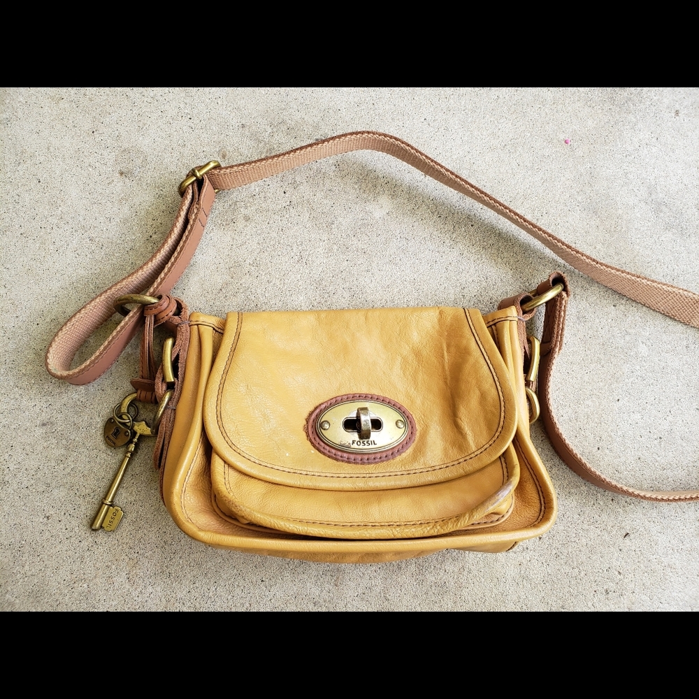 Small Yellow Fossil Bag